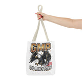GMP Eagle Tote Bag — "God Money Power" Patriotic Graphic Tote