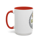 God Money Power Accent Coffee Mug — Inspirational Faith & Success Ceramic Mug (11/15 oz)