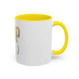 GMP Gold Accent Coffee Mug – "God Money Power" Inspirational Ceramic Cup