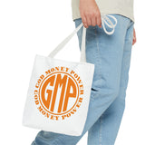 Tote — GOD MONEY POWER (GMP) Orange Logo All-Over Print