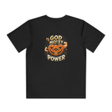 Youth Pumpkin Power Tee - "God Money Power" Halloween Graphic Shirt