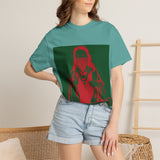 T‑Shirt — Retro Holiday Madonna Graphic Tee (green & red)