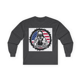 Long Sleeve Tee — 'God Money Power' Patriotic Graphic
