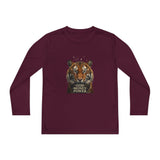 Youth Long Sleeve Tee — Tiger Face 'God • Money • Power' Graphic