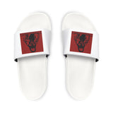 Men's Slide Sandals with Removable Strap — Red Skull Graphic