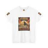 Graphic Tee — "God Money Power" Pyramid Vintage Religion Streetwear
