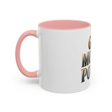 God Money Power Accent Coffee Mug - Inspirational Faith & Prosperity Ceramic Mug (11/15oz)
