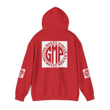 GMP 'Good Money Power' Logo Hoodie — White Red Graphic Sweatshirt