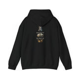 God Money Power- King Crown Hoodie — Vintage Lion & Regal Emblem Graphic