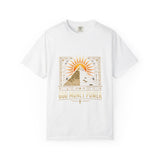 Pyramid Sun Graphic Tee — "Good Morning Power" Spiritual Vintage T-Shirt