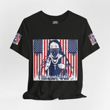 God Money Power Tee — Patriotic Bandana Saint Graphic T-Shirt