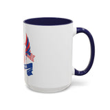 God Money Power Accent Coffee Mug — Patriotic Jesus Design (11/15oz)