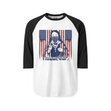 Patriotic Bandana Portrait Raglan Shirt — "Cash Money Power" Graphic