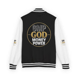 Letterman Jacket — GMP GOD Money Power Red & White Varsity Jacket