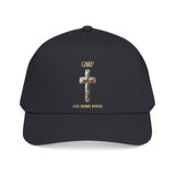 Faith Cross Baseball Cap — "God Makes a Way" Floral Cross Mid Profile Hat