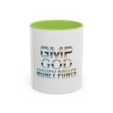 GMP GOD Money Power Accent Coffee Mug — Metallic Text 11/15oz