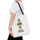God Money Power Tote Bag — Christian Faith & Prosperity Graphic Tote