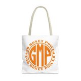 Tote — GOD MONEY POWER (GMP) Orange Logo All-Over Print