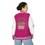 Letterman Jacket — GMP GOD Money Power Red & White Varsity Jacket