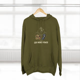 God Money Power Hoodie — Motivational Faith & Wealth Graphic Hoodie