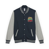 Letterman Jacket — "God Money Power" Graphic Varsity Jacket