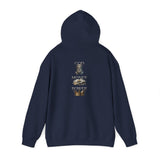 God Money Power- King Crown Hoodie — Vintage Lion & Regal Emblem Graphic