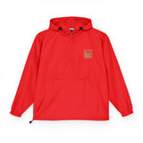 God Money Power- Orange Packable Anorak Jacket with Tiny Floral Chest Graphic