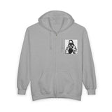Jesus with Bandana Zip Hoodie – Streetwear Religious Graphic Full-Zip
