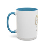 GMP Gold Accent Coffee Mug – "God Money Power" Inspirational Ceramic Cup