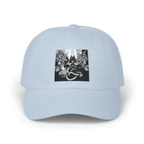Angel Of Death Classic Dad Cap — Vintage Floral Skull Embroidered Baseball Hat