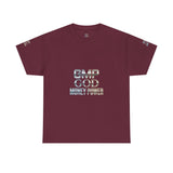 GMP GOD Money Power Tee — Metallic Logo Graphic T-Shirt