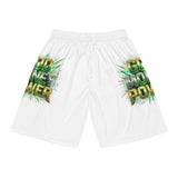 Basketball Shorts — "Good Money Power" Graphic Performance