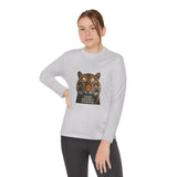 Youth Long Sleeve Tee — Tiger Face 'God • Money • Power' Graphic