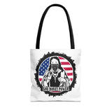 Patriotic 'God Money Power' Tote Bag - Americana Streetwear Canvas Tote