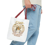GMP Tiger Tote Bag — "God Money Power" Inspirational Canvas Tote