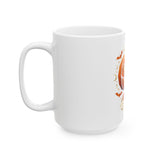 Halloween Pumpkin Jack-O'-Lantern Mug — "GMP: God Money Power" Ceramic Coffee Cup (11oz/15oz)