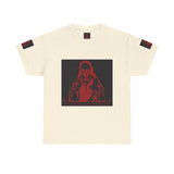 Graphic Tee - Red Mystic Hooded Figure Streetwear