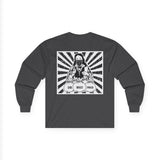 Long Sleeve Tee — 'God, Money, Power' Street Art Graphic