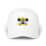 Dad Cap – Vintage Surf Skeleton with Palm Trees Embroidered Hat