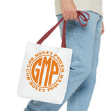 Tote — GOD MONEY POWER (GMP) Orange Logo All-Over Print