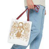 Gold Saint Mary Illustration Tote Bag — Bad Money Power Graphic Tote