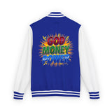 Letterman Jacket — "God Money Power" Retro Graphic Varsity Jacket