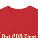 Inspirational Faith Hustle Long Sleeve Tee — “Put GOD First, Hustle For The MONEY, Put Yourself In POWER”