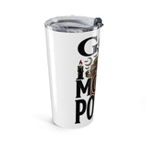 20oz Skull Crown Tumbler — God Money Power Insulated Travel Cup