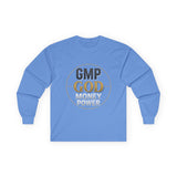 GMP GOD Money Power Long Sleeve Tee — Inspirational Faith & Wealth Shirt