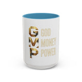 Coffee Mug — G.M.P. (God Money Power) Gold Accent Ceramic Mug