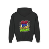 Youth Hoodie — GMP God Money Power Rainbow Graphic