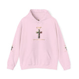God Moves in Mysterious Ways Cross Hoodie — Floral Cross Religious Pullover