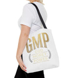 GMP Tote Bag - "God Money Power" Gold Lettering Inspirational Canvas Tote