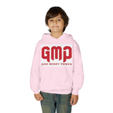 Youth Hoodie - GMP (God Money Power) Bold Red Graphic